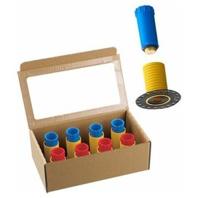 HAAS® - Starter-Kit OHA Dichtfix mit Messing Baustopfen, rot/blau