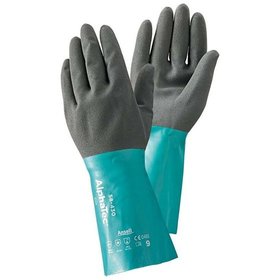Ansell® - Handschuh AlphaTec 58-435,Nitril, grün/grau, Größe 7