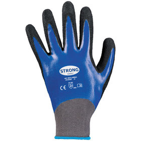 strongHand® - Handschuh LAREDO 0634, grau/dunkelblau, Größe 09H