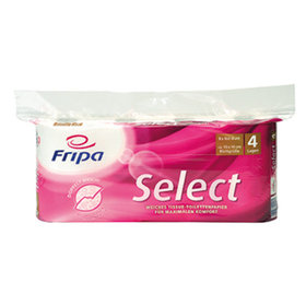 Fripa - Toilettenpapier Select 1040801 4-lagig weiß 8 Rollen à 160 Blatt