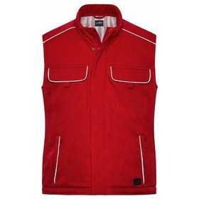 James & Nicholson - Winter Workwear Softshellweste JN885, rot, Größe M