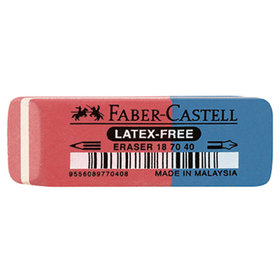 Faber-Castell - Radierer 187040 18x8x54mm Kautschuk rot/blau
