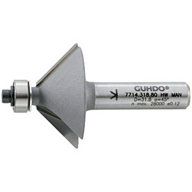 GUHDO® - HW-Fasefräser Schaft-ø8mm D31,8 l12,7 45°d Z2