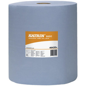 KATRIN® - Putzpapier 3-lagig blau, Lagenverleimtes Recyclingpapier, 1000 Blatt, 38x36cm