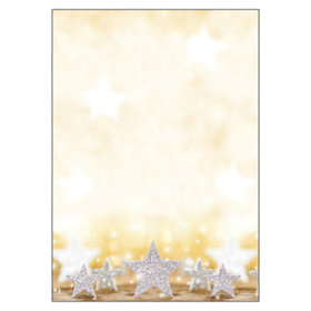 sigel® - Weihnachtspapier, Glitter Stars, A4, 90g, Pck=100 Blatt, DP029