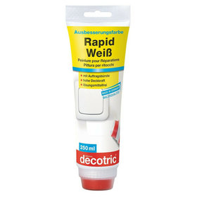 decotric® - Ausbesserungsfarbe Rapid Weiß, lösungsmittelfrei, 250 ml