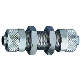 RIEGLER® - Schottverschraubung, M10x1,0, für Schlauch 6/4mm, Messing vernickelt