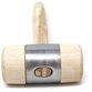 STUBAI - Holzhammer mit Hammerkopf aus Weißbuche und aufgepresstem Metallmantel 50x160mm