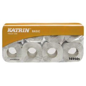 KATRIN® - Toilettenpapier Basic 169505 250 Blatt 2-lagig weiß 8 Rollen