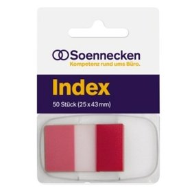 Soennecken - Haftstreifen Index 5821 25x43mm 50Streifen Spender rot
