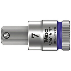 Wera® - 8740 A HF Zyklop Bitnuss 1/4", Haltefunktion für Innensechskant, 7 x 28mm