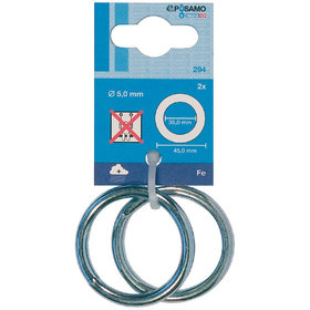 PÖSAMO - Geschweißter Ring Stahl verzinkt 35 x 5mm, 2 Stück
