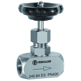 RIEGLER® - Nadelventil, Edelstahl 1.4571, G 1/8", DN 4, PN max. 400 bar