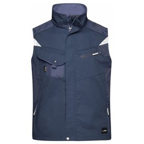 James & Nicholson - Workwear Weste JN822, navy-blau, Größe S