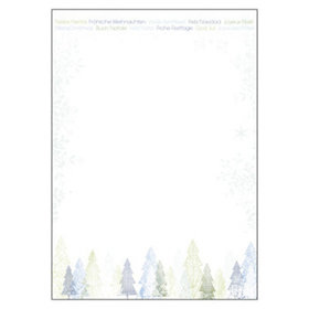 sigel® - Weihnachtspapier, Weihnachtsbäume, A4, 90g, Pck=25 Blatt, DP090