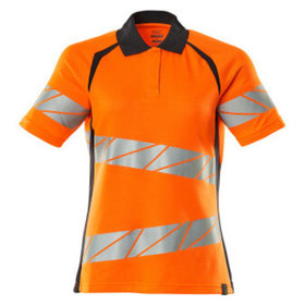 MASCOT® - Polo-Shirt ACCELERATE SAFE, hi-vis Orange/Schwarzblau, Größe L-ONE
