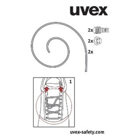 uvex - Elastiksenkel-Set 9591/0, schwarz