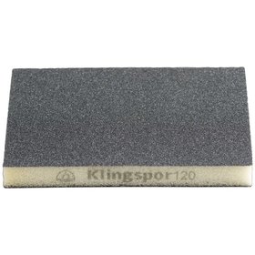 KLINGSPOR - Schleifschwämme SW 502, Siliziumkarbid Korn 120 96 x 123 x 12,5mm, 100 Stück