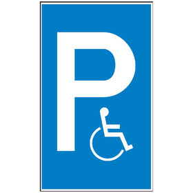 SafetyMarking® - Parkplatzsschild Behindertenparkplatz Kunststoff (PS)