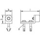HELM - Schiebetor-Torpuffer, 360, mit Dübeln und Schrauben,B40mm,H50mm,L113mm, Stahl
