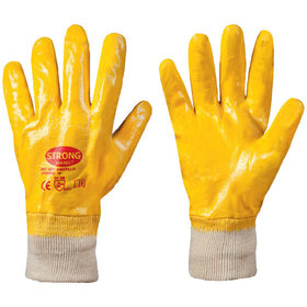 strongHand® - Strickhandschuh ARAMID-Faser mit Noppen 1972, gelb/goldgelb, Größe 9