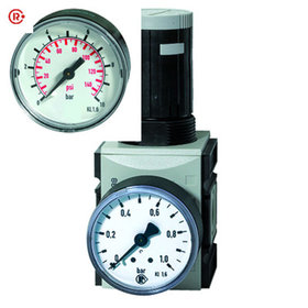 RIEGLER® - Präzisionsdruckregler »FUTURA«, mit Manometer, BG 1, G 3/8", 0,1-1 bar