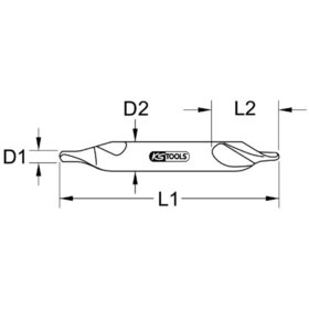 KSTOOLS® - HSS Zentrierbohrer Form R, 1,0 / 3,15mm