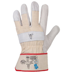 strongHand® - Handschuh STIERKOPF 0162, naturfarben, Größe 10H