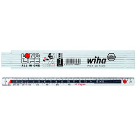 Wiha® - Gliedermaßstab Longlife® All in One 2m metrisch, 10 Glieder (33232) weiß