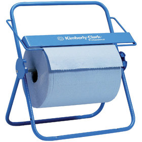 Kimberly-Clark® - Wandhalter für Wischtuchrollen, Großrolle, Stahlrohr, mobil/immobil, blau