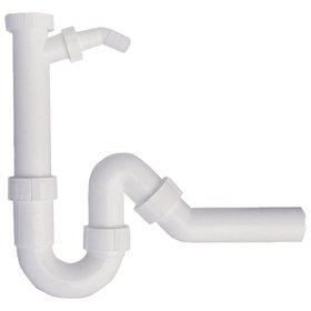 SANITOP® WINGENROTH - Kunststoff-Siphon, P-Form 1 1/2"x50 WAS-Anschluss