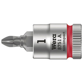 Wera® - Schraubendrehereinsatz Phillips® 8751 A m.Rändel. 6,3mm / 1/4" PH1x28mm