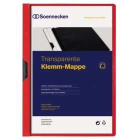 Soennecken - Klemmmappe 3316 DIN A4 bis 30 Blatt PVC rot