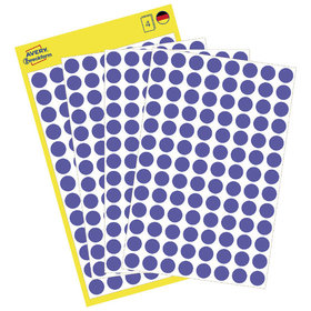 AVERY™ Zweckform - 3591 Markierungspunkte, Ø 8 mm, 4 Bogen/416 Etiketten, blau