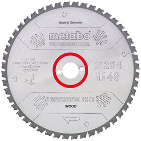 metabo® - Sägeblatt "precision cut wood - professional", 220x2,6/1,6x30, Z48 DZ/HZ 10° (628043000)
