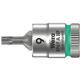 Wera® - Schraubendreher-Einsatz 1/4" 8767 A HF mit Rändel, für TORX® T9 x 28mm