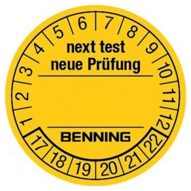 BENNING - Prüfplaketten neue Prüfung, 300 Stk.