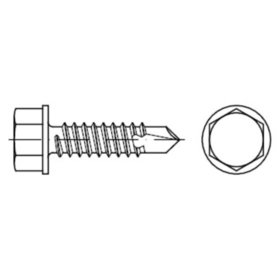 Sechskant-Blech-Bohrschraube ISO 15480 Stahl galv.verz. ST 5,5x 32