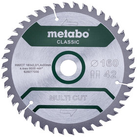 metabo® - Sägeblatt "multi cut - classic", 160x2,2/1,4x20 Z42 FZ/TZ 5° (628277000)