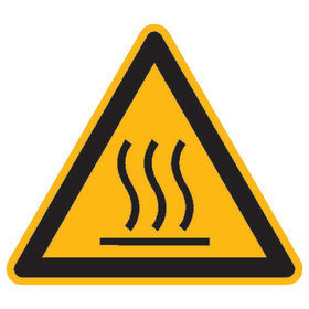 SafetyMarking® - Warnzeichen W017 "Warnung vor heißer Oberfläche" Folie 100mm