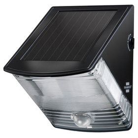 brennenstuhl® - Solar LED-Wandleuchte SOL 04 plus IP44 mit Infrarot-Bewegungsmelder, schwarz