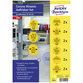AVERY™ Zweckform - 49400 Corona Schilder Set, A4, Ø 200 mm, 12 Bogen/12 Etiketten, gelb/schwarz