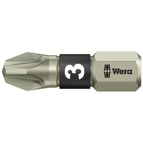 Wera® - Bit für Kreuzschlitz Pozidriv 3855/1 TS PZ, Edelstahl, PZ 3 x 25mm
