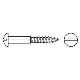 Halbrund-Holzschraube mit Schlitz DIN 96 Stahl galvanisch verzinkt ø2 x 10mm