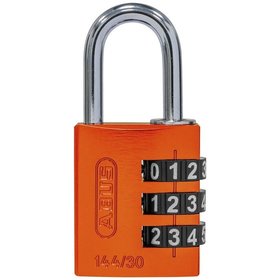 ABUS - AV-Zahlen-Vorhangschloss 144/30 Lock-Tag, Aluminium, orange