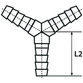 RIEGLER® - Y-Schlauchverbindungsstutzen, für Schlauch LW 4mm, Messing