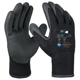 PROFIT - HPT-Polymer-Winterhandschuh,Doppelstrick, schwarz/schwarz, Größe 10, 6 Paar