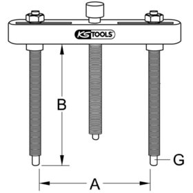KSTOOLS® - Hydraulische Abziehvorrichtung für Trennmesser, 55-205mm