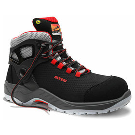 ELTEN - Sicherheitsschnürstiefel ARTURO black-red Mid ESD S3, Größe 48