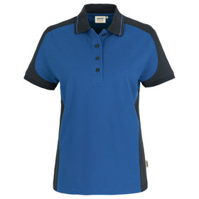 HAKRO - Damen Poloshirt Contrast Mikralinar® 239, royalblau/anthrazit, Größe M